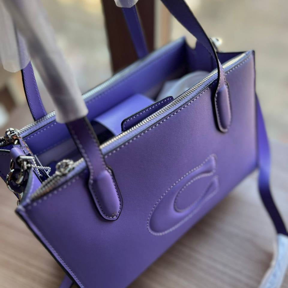 Coach Purple Signature C Handbag with Detachable Strap 💜👜