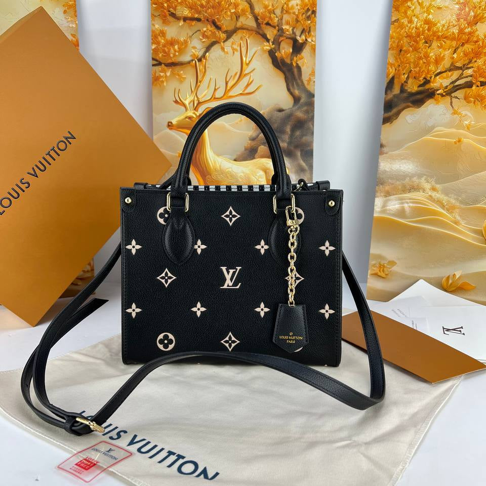 Louis Vuitton Monogram Tote Bag in Beige and Black 👜✨