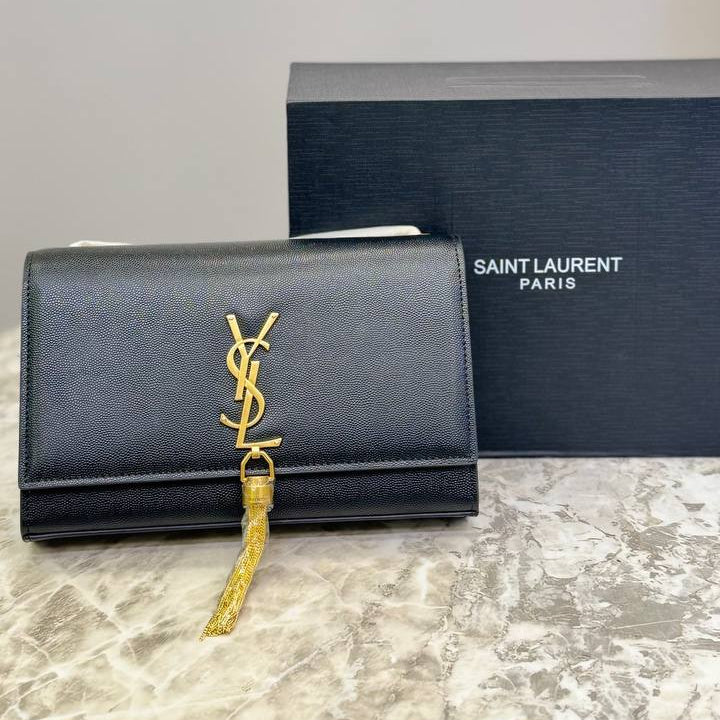 Saint Laurent Signature Tassel Bag in Vibrant Red 👜✨