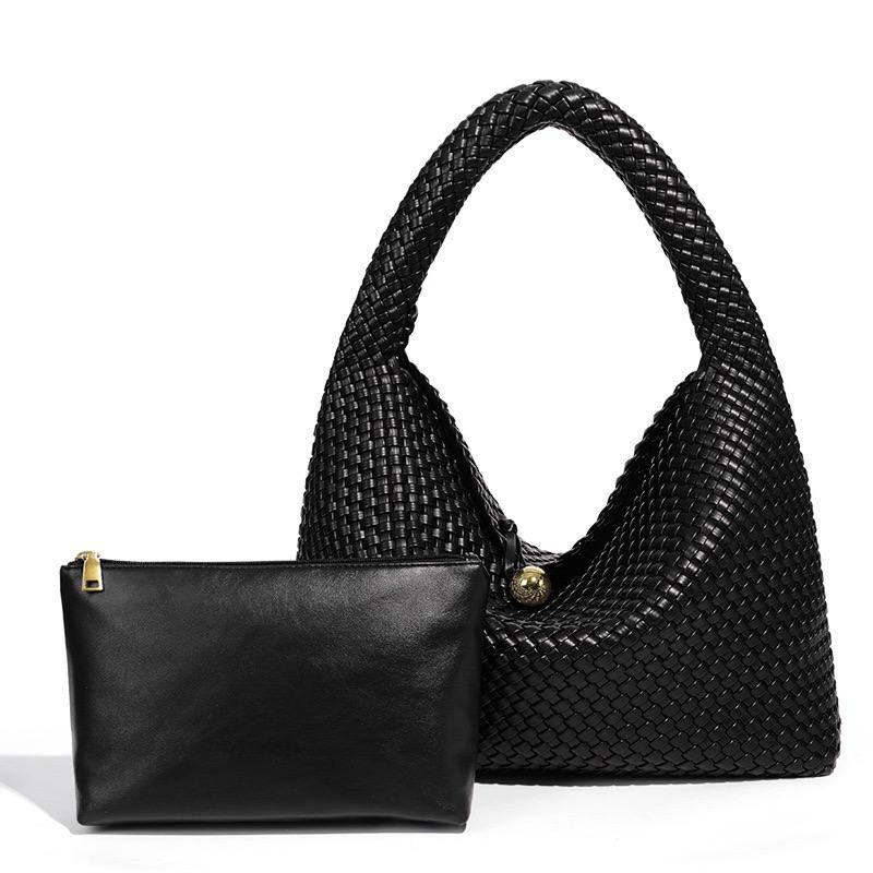 Bottega Style Woven Hobo Bag with Matching Pouch 👜✨