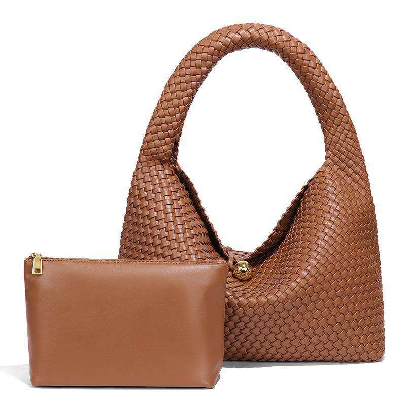 Bottega Style Woven Hobo Bag with Matching Pouch 👜✨