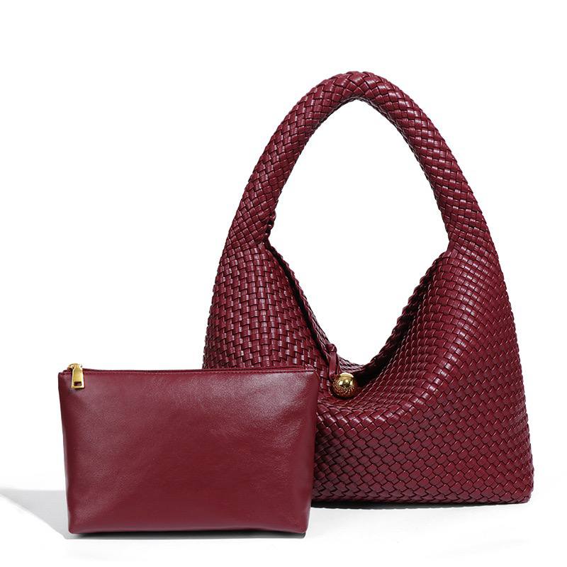 Bottega Style Woven Hobo Bag with Matching Pouch 👜✨
