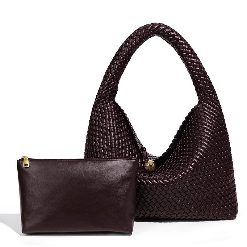 Bottega Style Woven Hobo Bag with Matching Pouch 👜✨