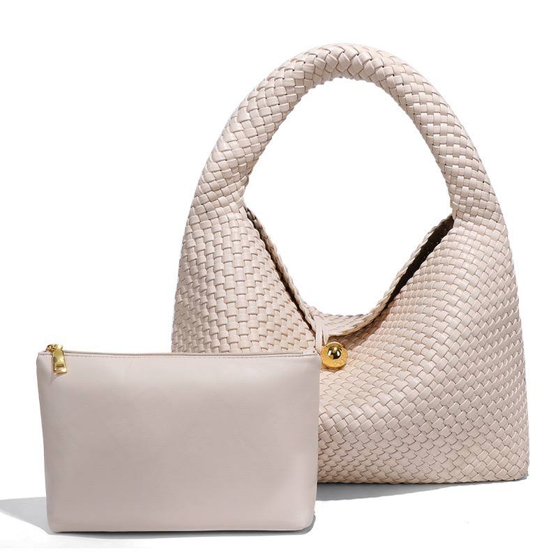 Bottega Style Woven Hobo Bag with Matching Pouch 👜✨