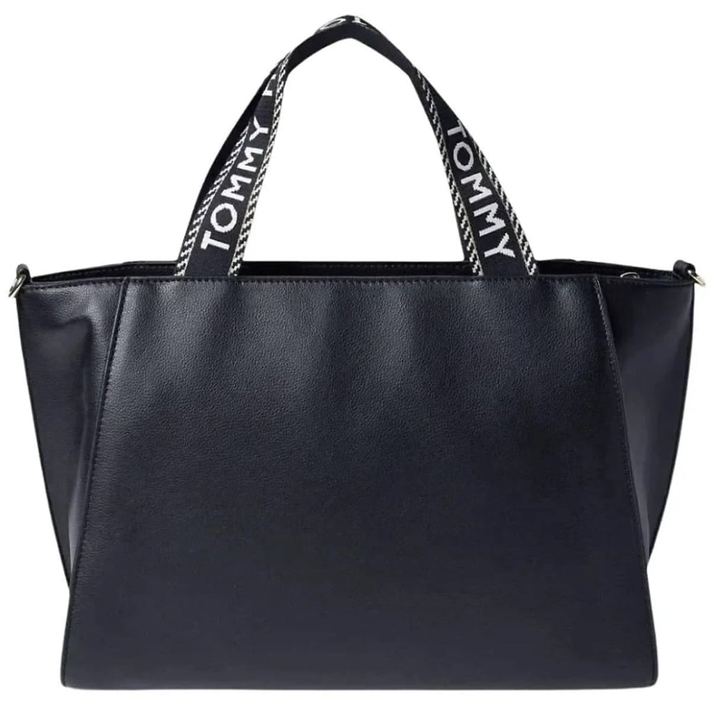 Tommy Hilfiger Black Tote Bag with Branded Logo Straps 👜✨