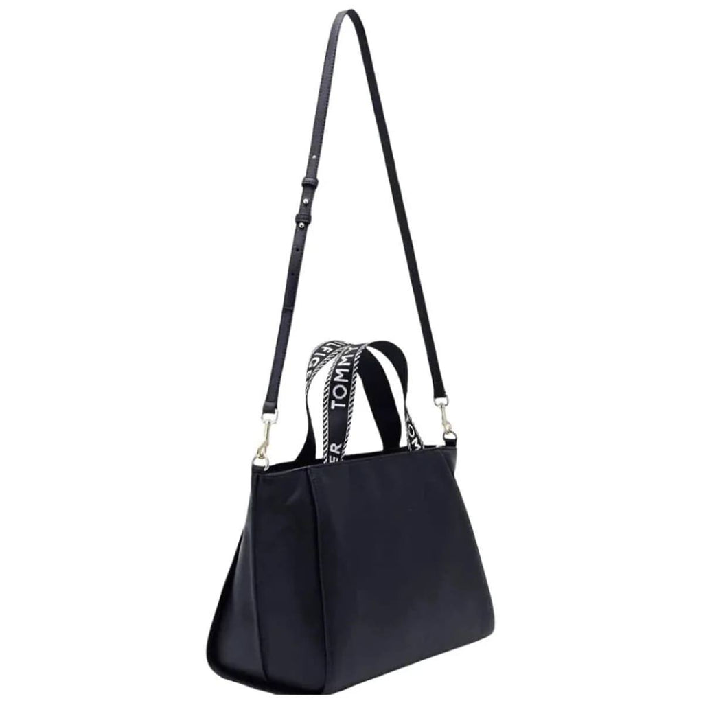 Tommy Hilfiger Black Tote Bag with Branded Logo Straps 👜✨