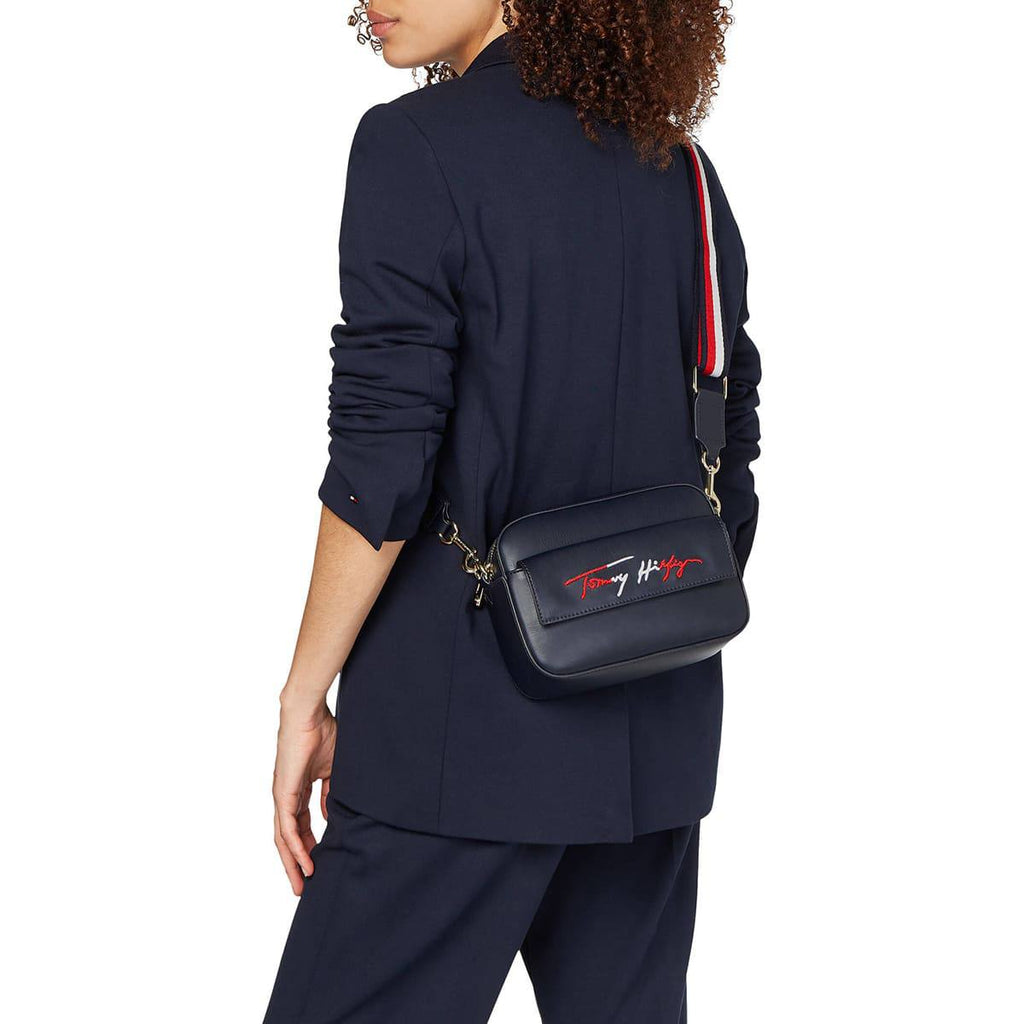 Tommy Hilfiger Navy Blue Signature Stripe Crossbody Bag 👜✨
