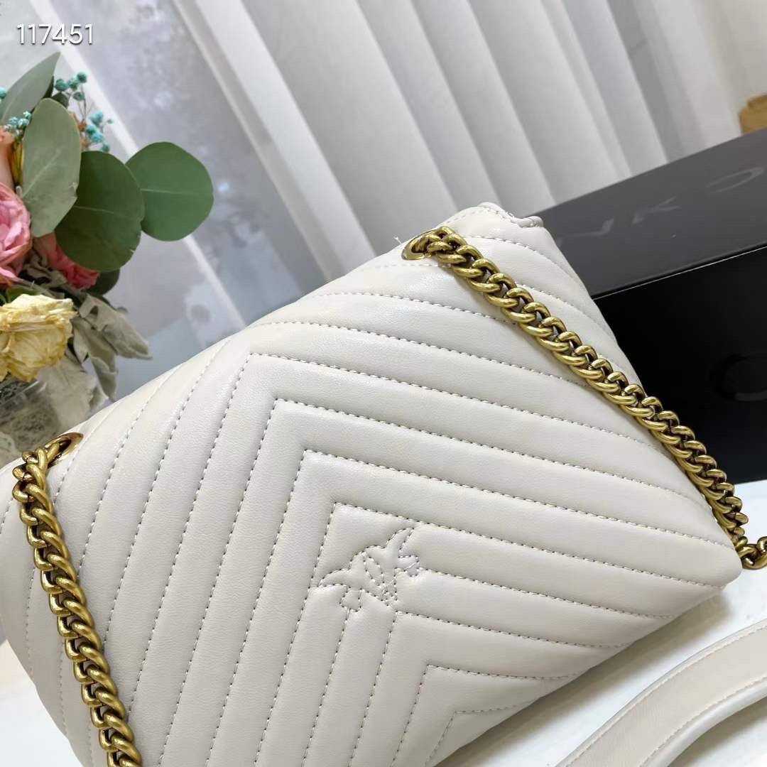 Pinko Quilted Crossbody Bag with Playful Pin Embellishments 🕊️✨