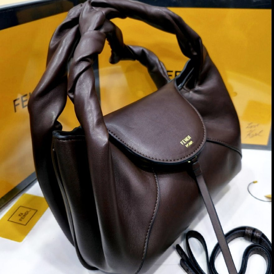 Fendi Roma Soft Leather Handbag with Crossbody Strap 👜✨