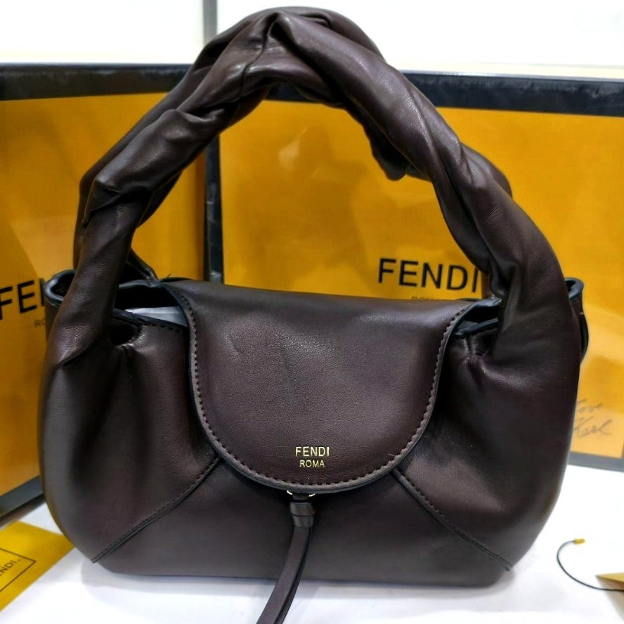 Fendi Roma Soft Leather Handbag with Crossbody Strap 👜✨
