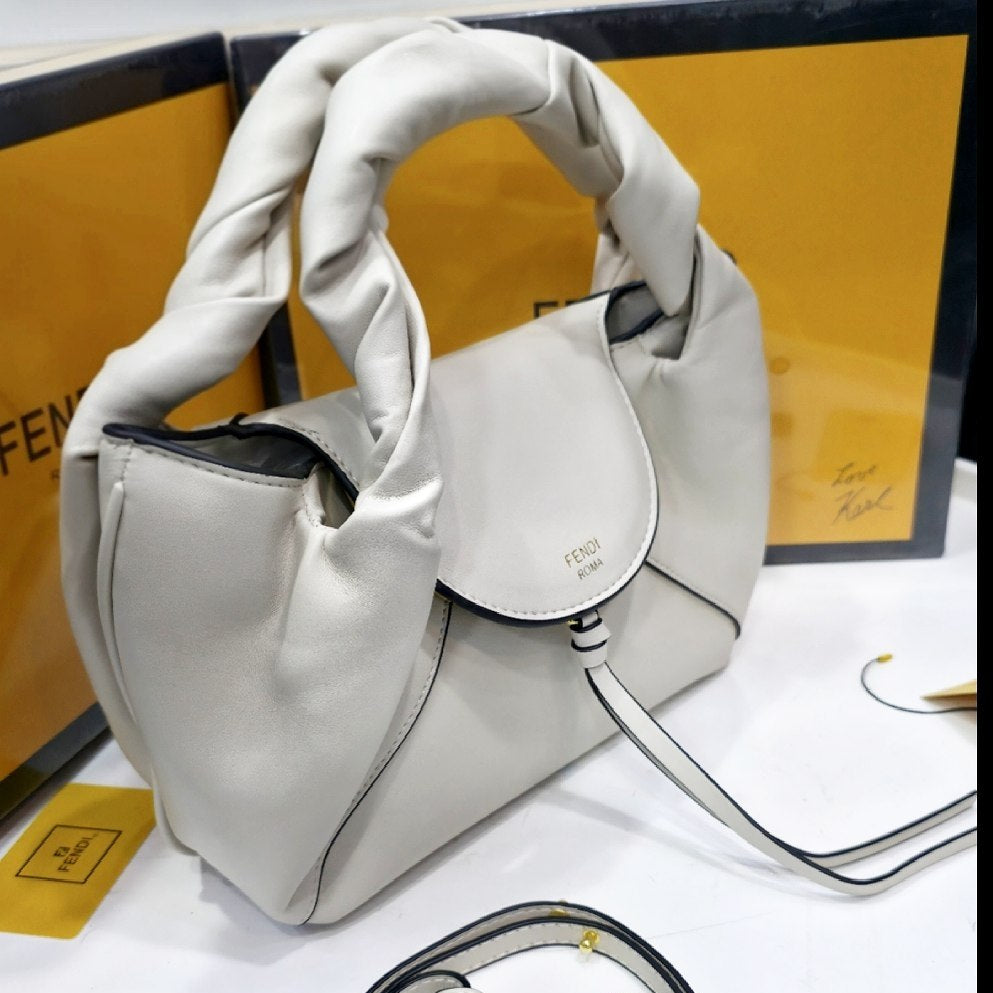 Fendi Roma Soft Leather Handbag with Crossbody Strap 👜✨