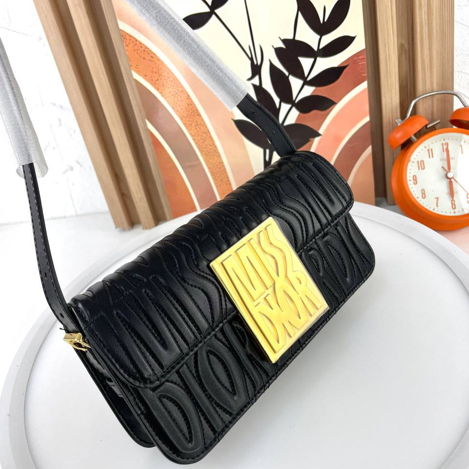 Miss Dior Quilted Bag with Gold Tone Logo Hardware