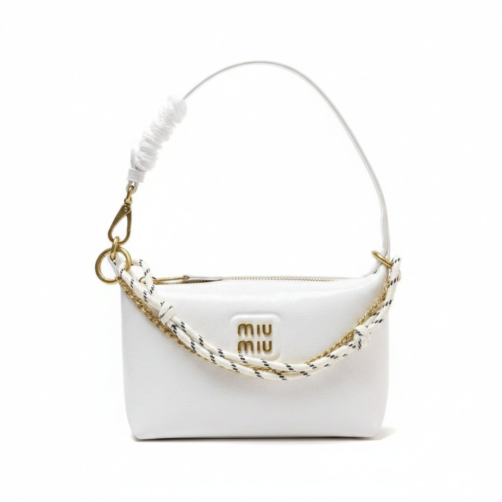 Miu Miu Signature Chain and Rope Detail Shoulder Bag