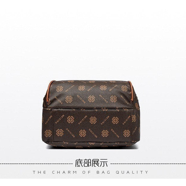 Meixing Patterned Convertible Brown Backpack