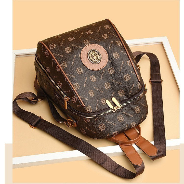 Meixing Patterned Convertible Brown Backpack