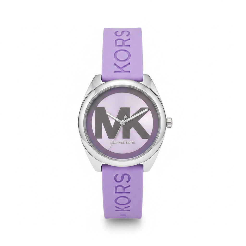 Michael Kors Vibrant Blue Silicone Logo Watch
