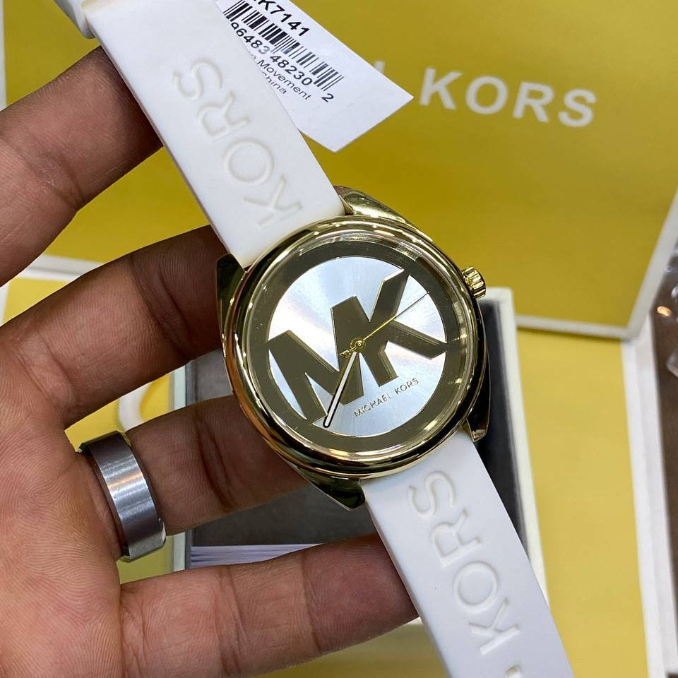 Michael Kors Vibrant Blue Silicone Logo Watch
