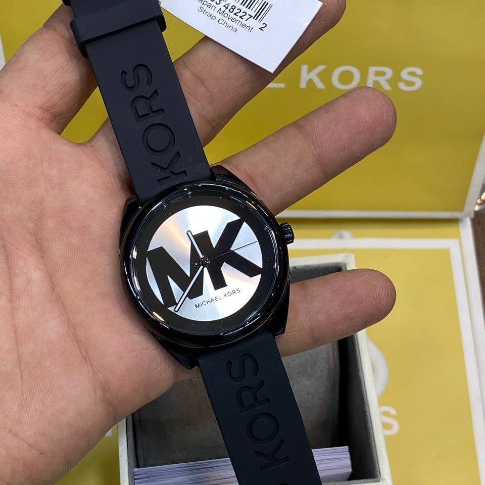 Michael Kors Vibrant Blue Silicone Logo Watch