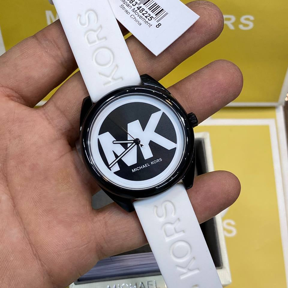 Michael Kors Vibrant Blue Silicone Logo Watch