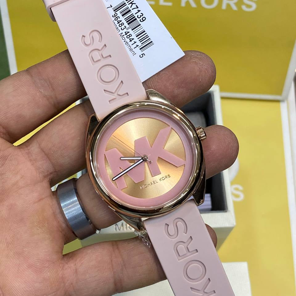 Michael Kors Vibrant Blue Silicone Logo Watch