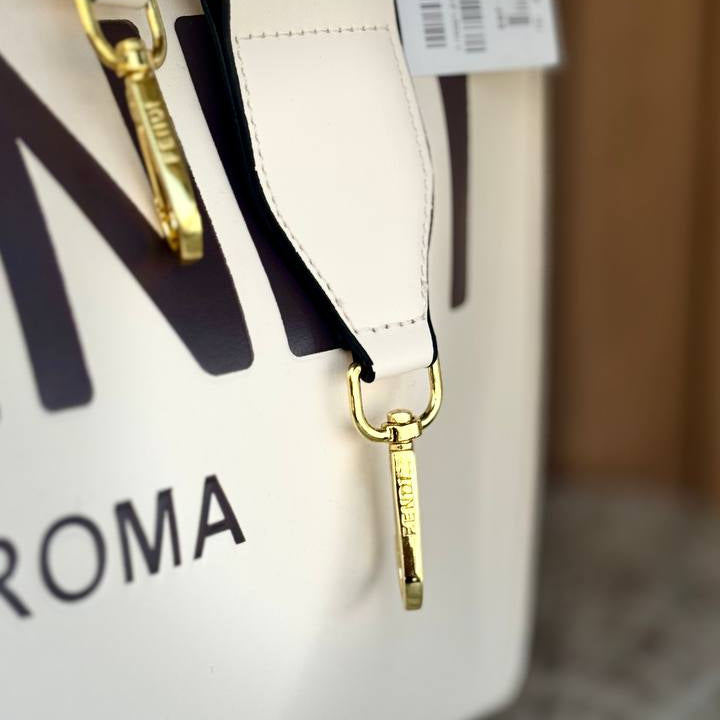 Fendi Roma Handbag with Gold-Tone Hardware