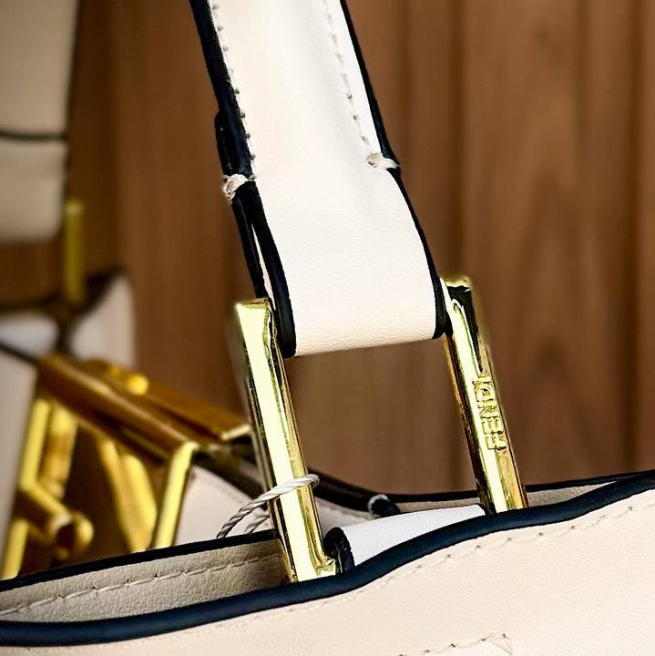 Fendi Roma Handbag with Gold-Tone Hardware