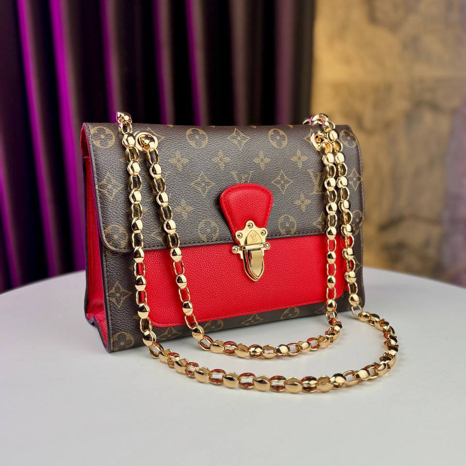Monogram Chain Bag with Gold Hardware