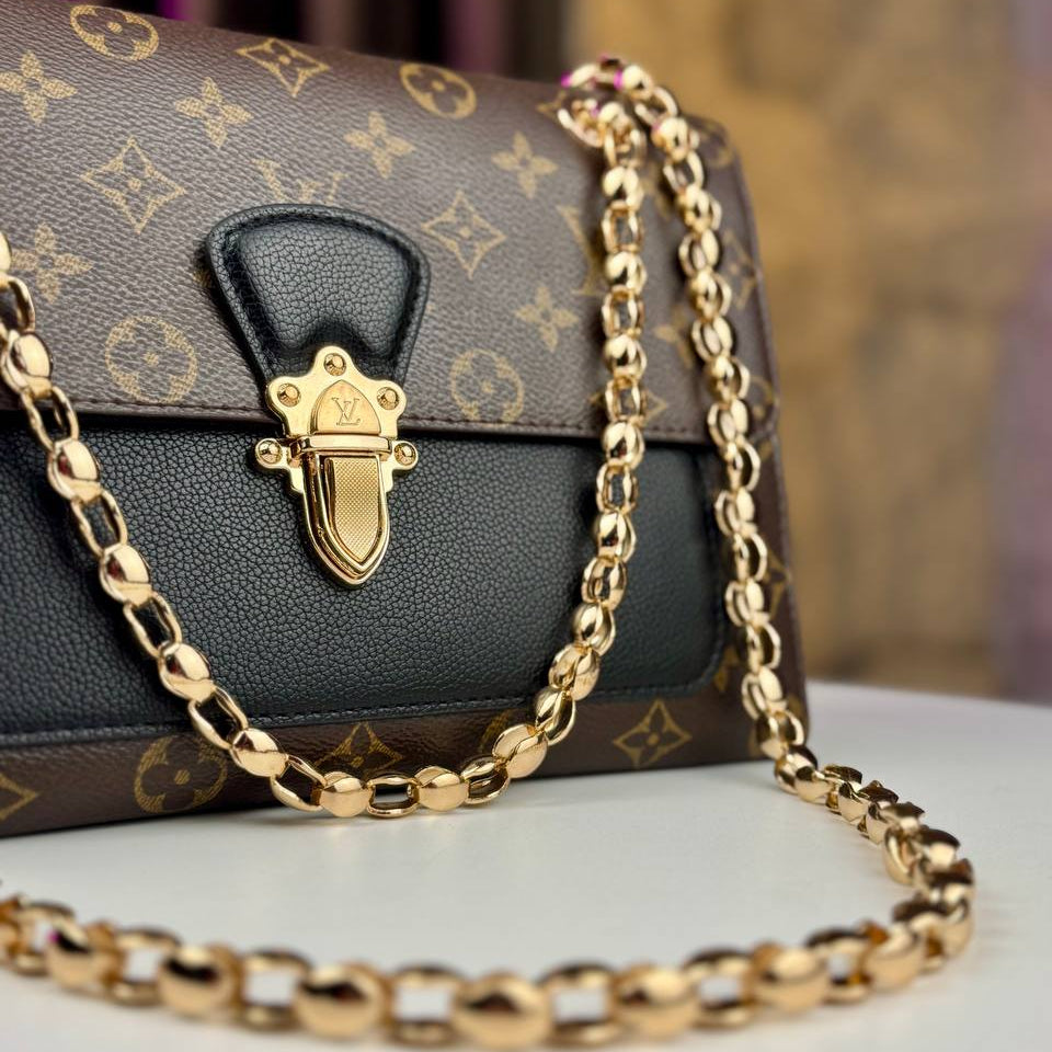 Monogram Chain Bag with Gold Hardware