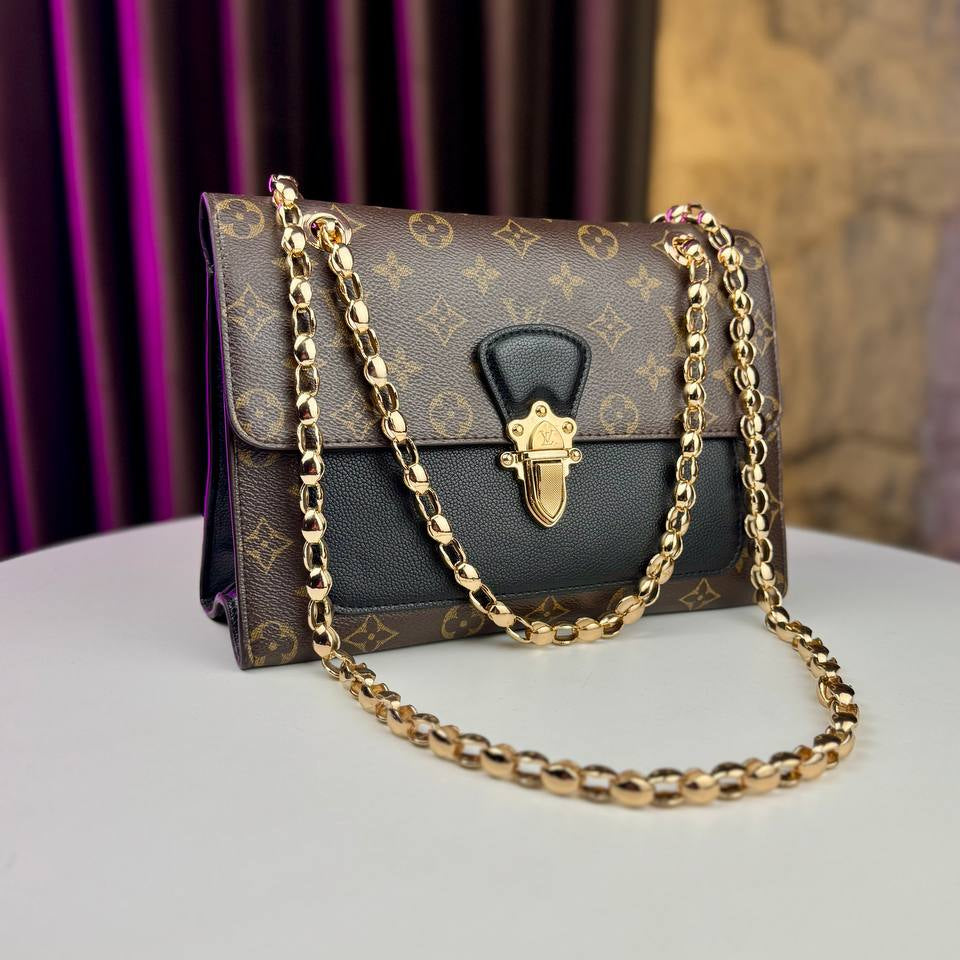 Monogram Chain Bag with Gold Hardware