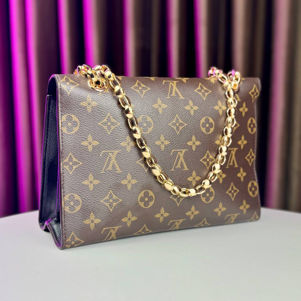 Monogram Chain Bag with Gold Hardware