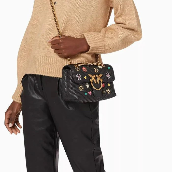 Pinko Embellished Love Bag with NFC Technology