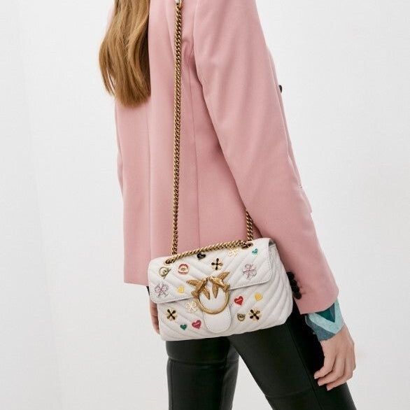 Pinko Embellished Love Bag with NFC Technology