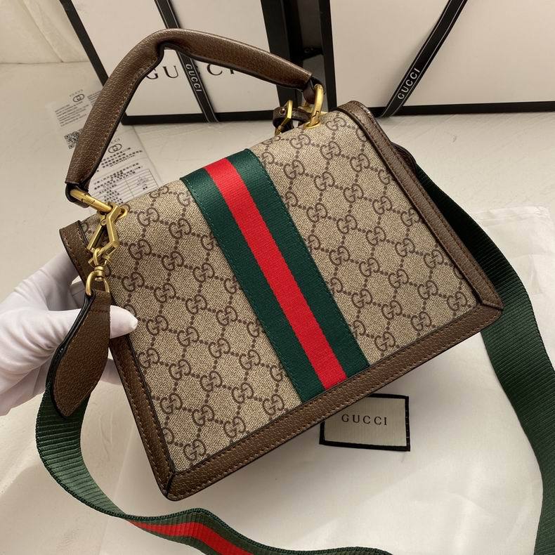 Gucci Bee Emblem Handbag with Signature Web Stripe