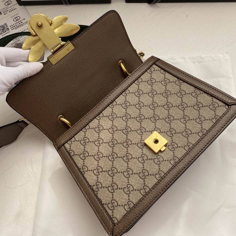 Gucci Bee Emblem Handbag with Signature Web Stripe