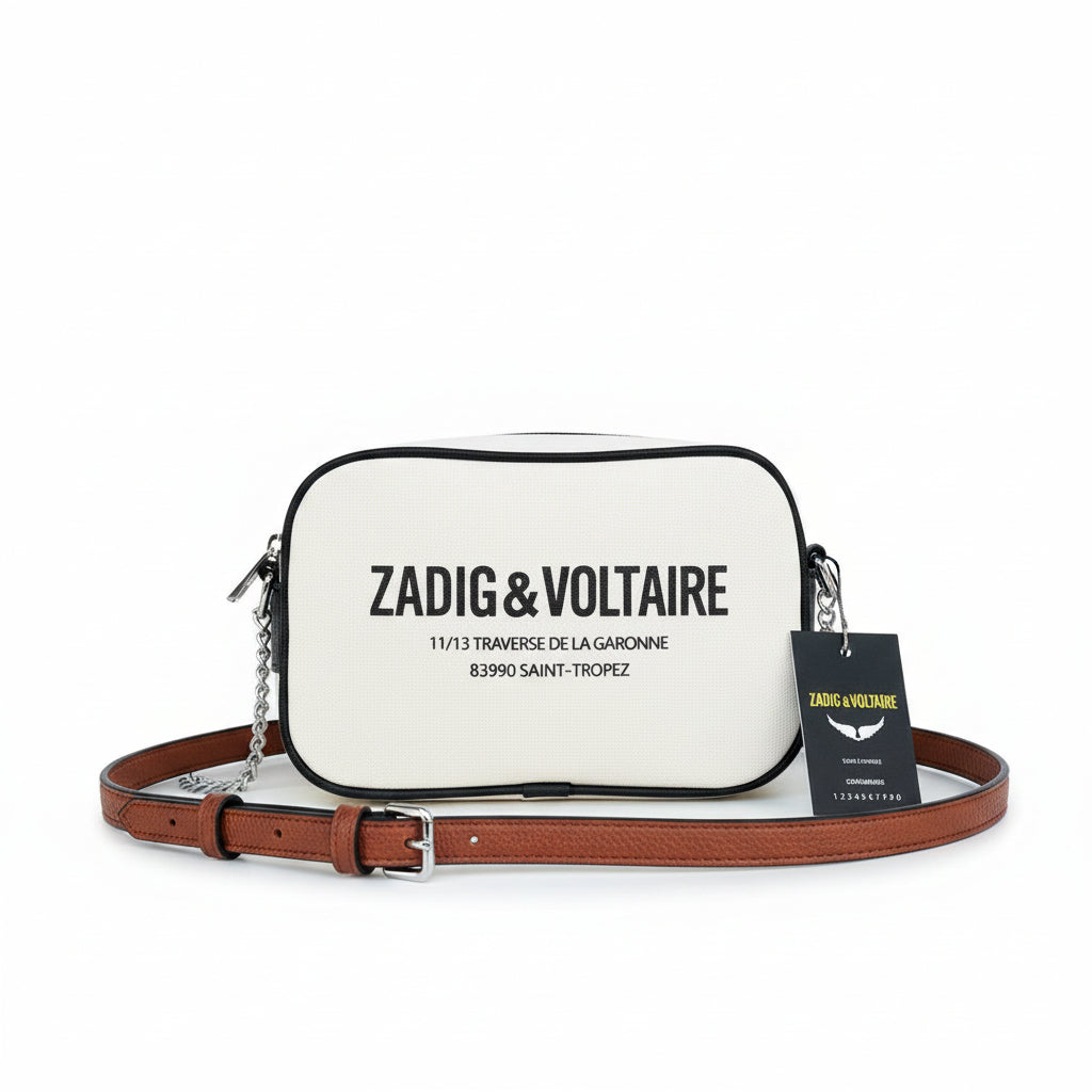 Zadig & Voltaire Canvas Crossbody with Chain Strap