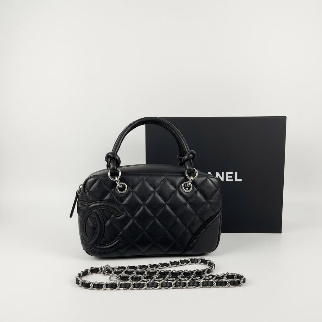 Chanel Quilted Chain Top Handle Handbag