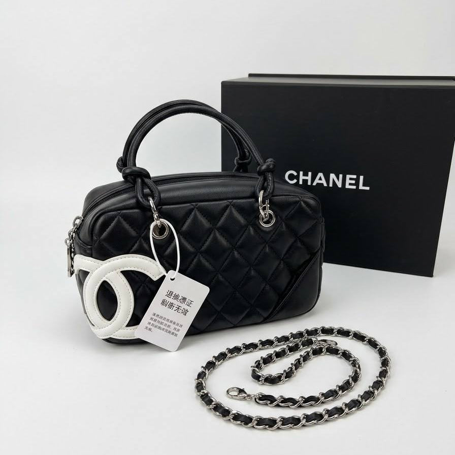 Chanel Quilted Chain Top Handle Handbag