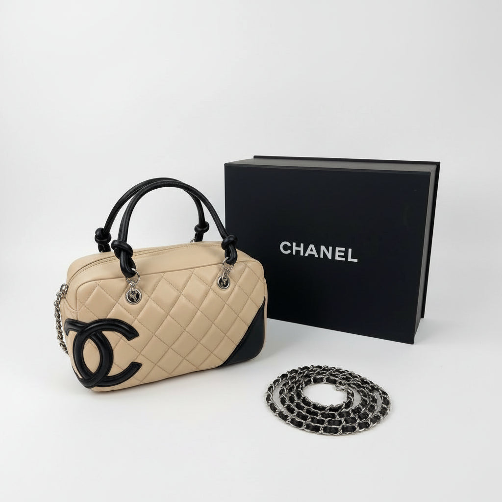 Chanel Quilted Chain Top Handle Handbag