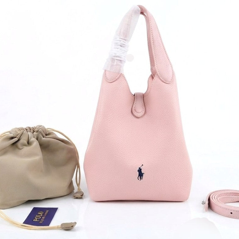 Polo Ralph Lauren Red Soft Leather Crossbody Handbag
