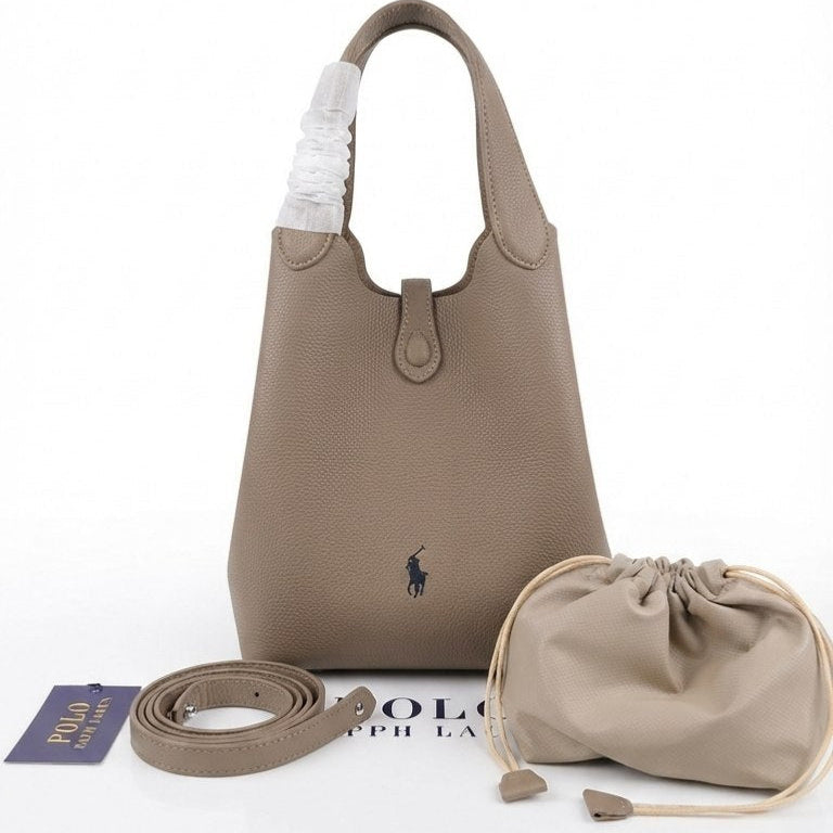 Polo Ralph Lauren Red Soft Leather Crossbody Handbag