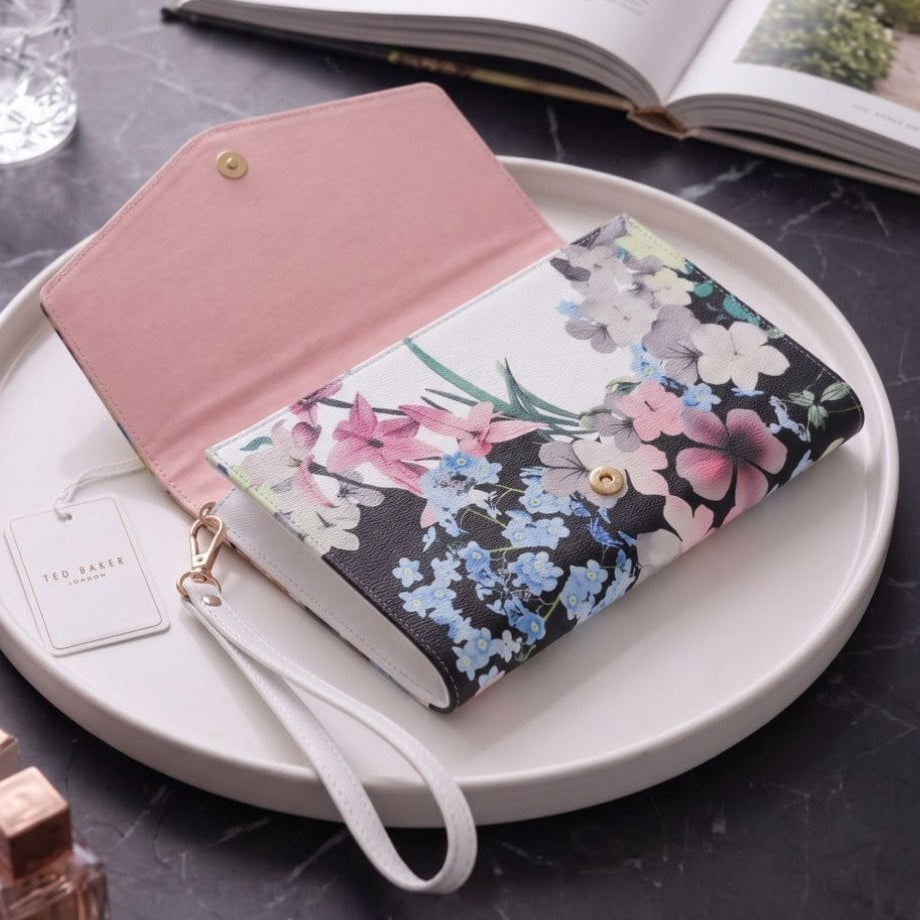 Ted Baker Floral Print Envelope Clutch Bag