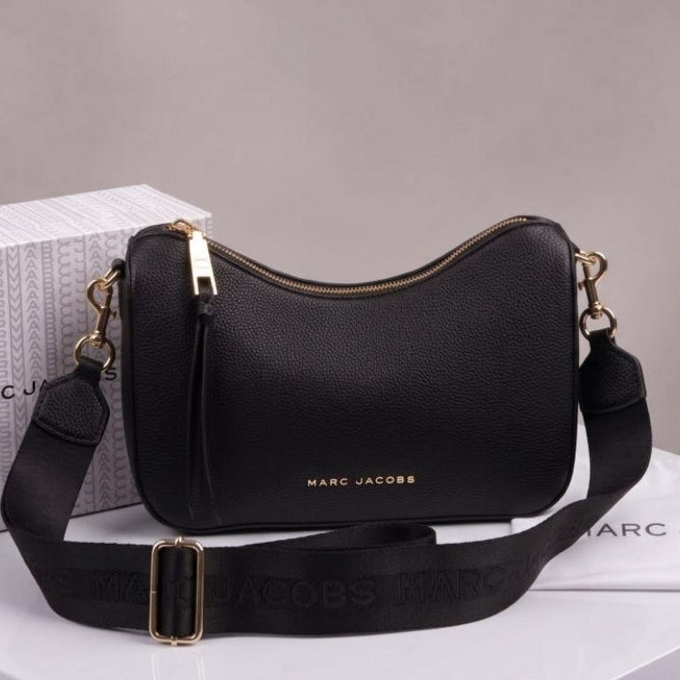 Marc Jacobs Black Signature Crescent Shoulder Bag