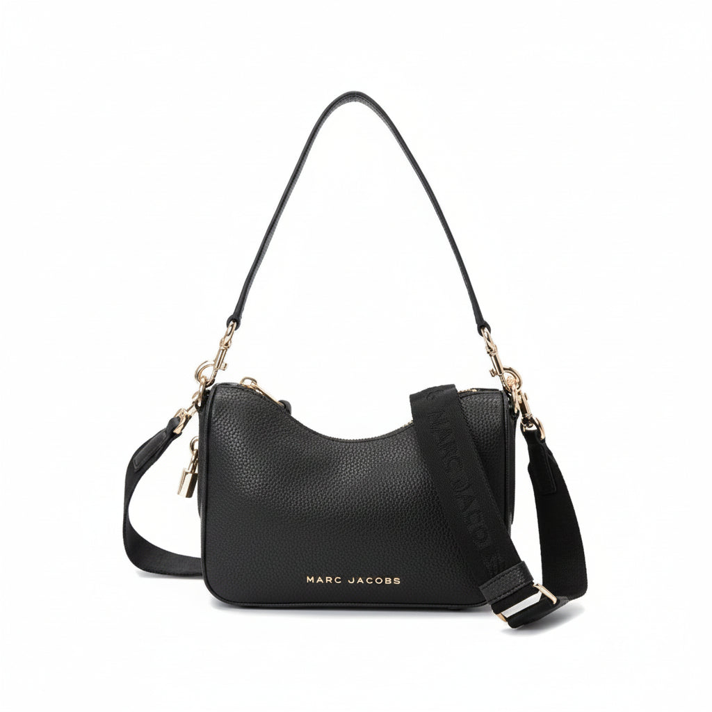 Marc Jacobs Black Signature Crescent Shoulder Bag