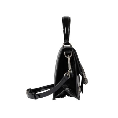Dionysus Style Patent Leather Bag with Tiger Head Clasp