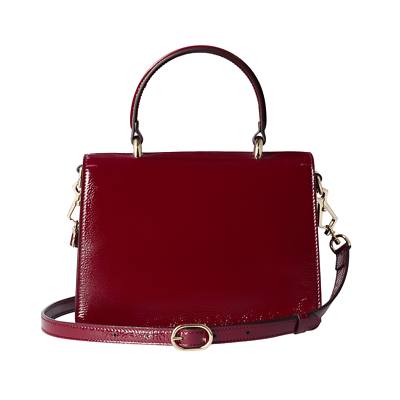 Dionysus Style Patent Leather Bag with Tiger Head Clasp