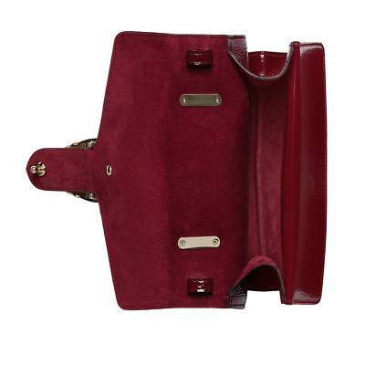 Dionysus Style Patent Leather Bag with Tiger Head Clasp