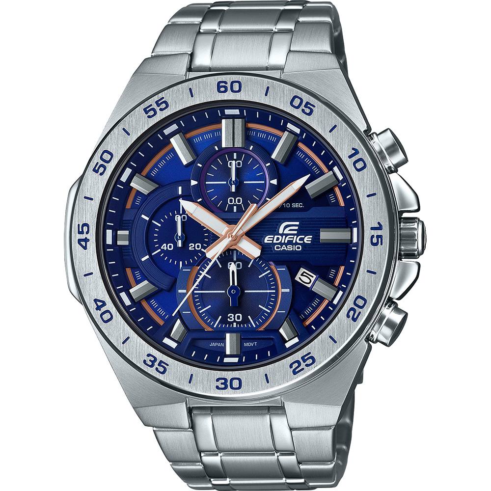 Casio Edifice Chronograph with Radiant Blue Dial and Stainless Steel