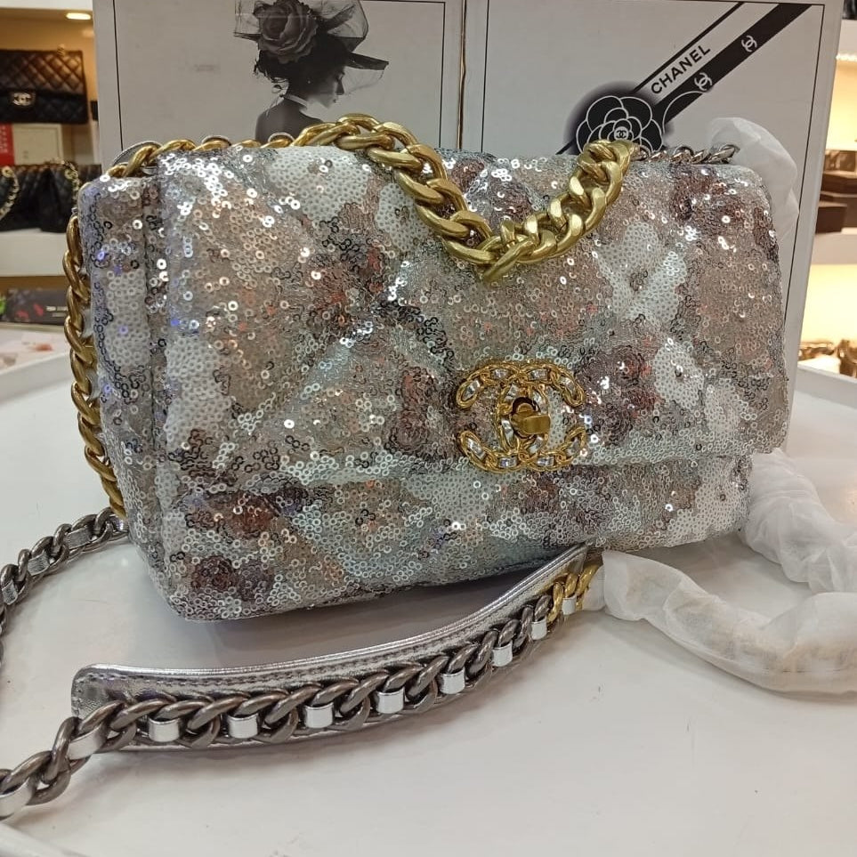 Chanel Mirror Original Multi Color Sequin Crossbody Bag