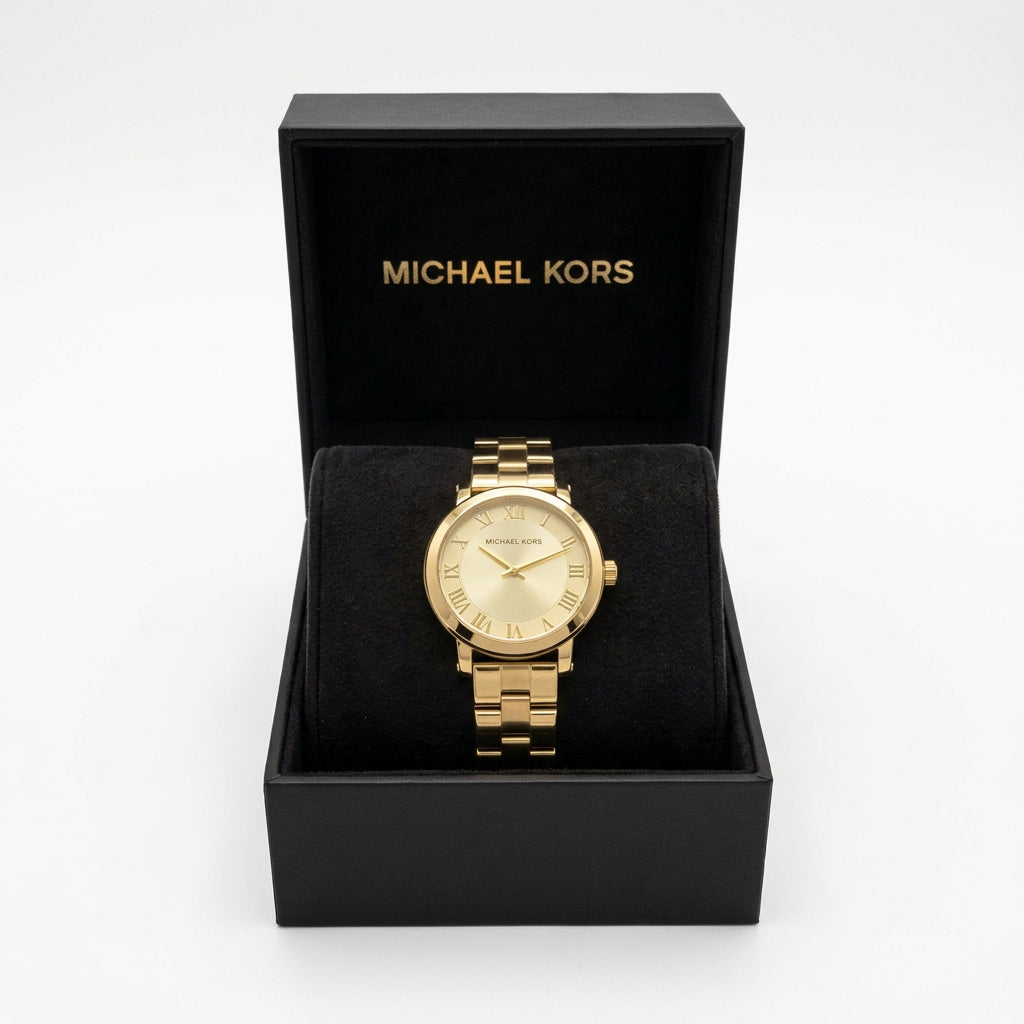 Michael Kors Gold Tone Roman Numeral Watch