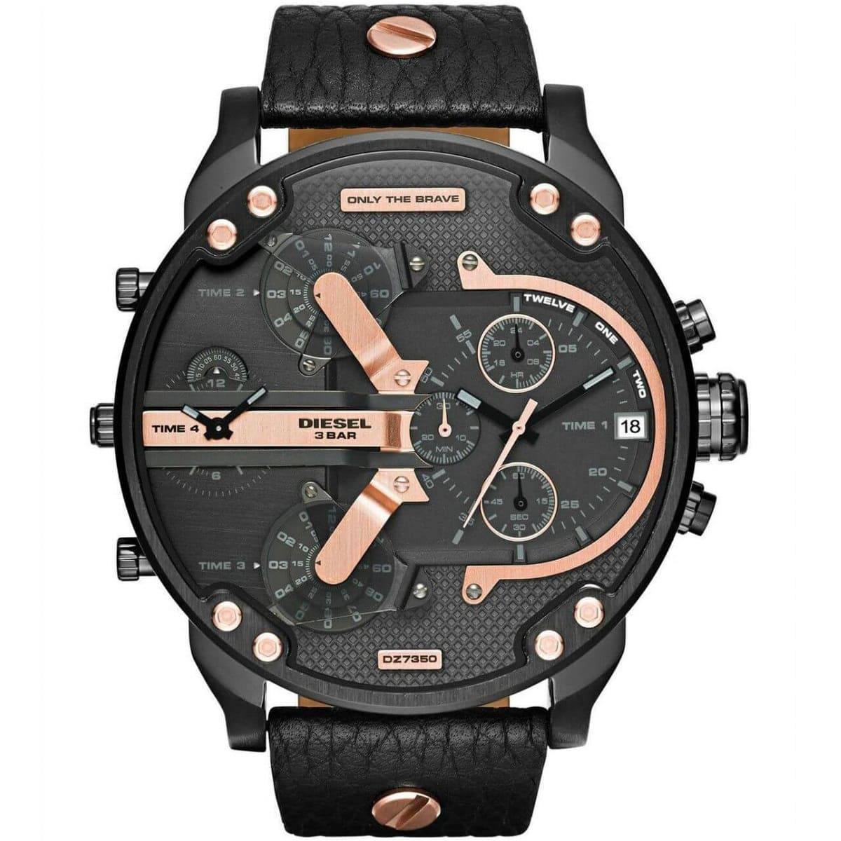 Diesel Mr. Daddy 2.0 Black Textured Chronograph Watch